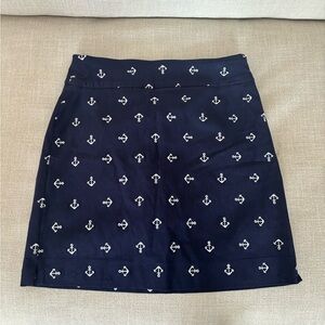 Charter Club Navy Sailor Skirt with White Anchors